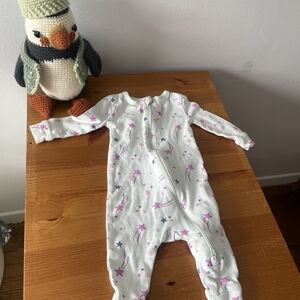 Light Blue Newborn Onesie Pyjamas with Stars